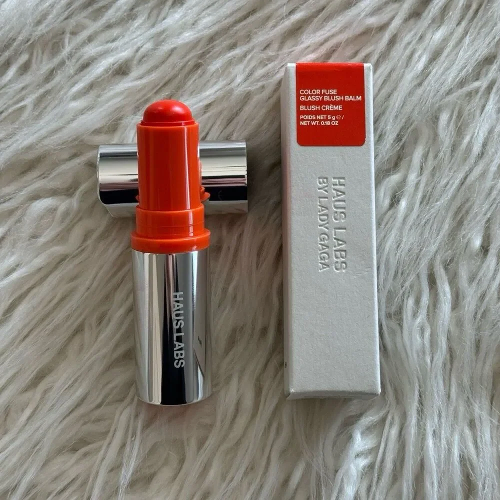 Haus Labs By Lady Gaga Color Fuse Cheek Blush Balm Stick Glassy Tangelo Orange